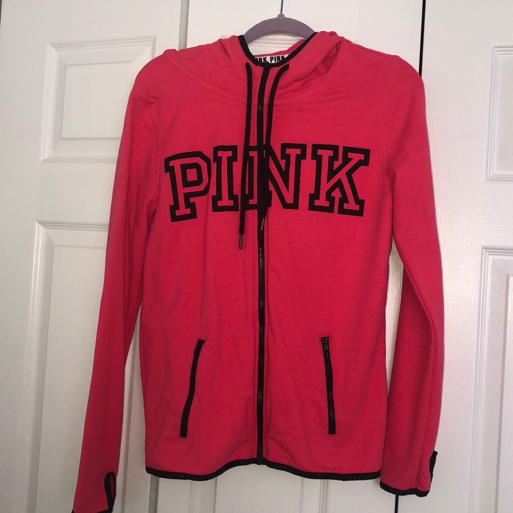 PINK Zip Up With Hood